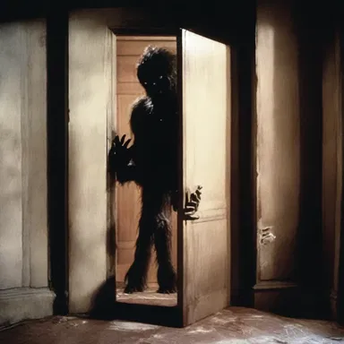 The character in the horror movie used an adhesive to seal the doors and windows to keep the monsters out.