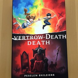 The book cover of "Overthrow Death" depicts two worlds divided by a striking line symbolizing life and death