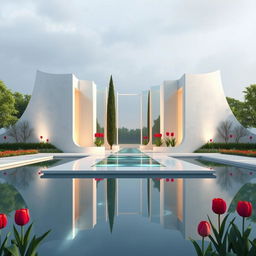 A conceptual design for a Martyrs' Memorial that embodies the themes of patriotism, bravery, sacrifice, and selflessness