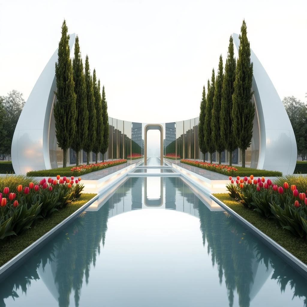 A conceptual design for a Martyrs' Memorial that embodies the themes of patriotism, bravery, sacrifice, and selflessness