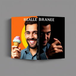 A dynamic book cover design featuring a man split down the middle
