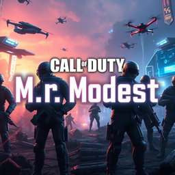 An eye-catching profile banner for a Call of Duty Mobile streaming channel, featuring high-quality graphics with a science fiction theme