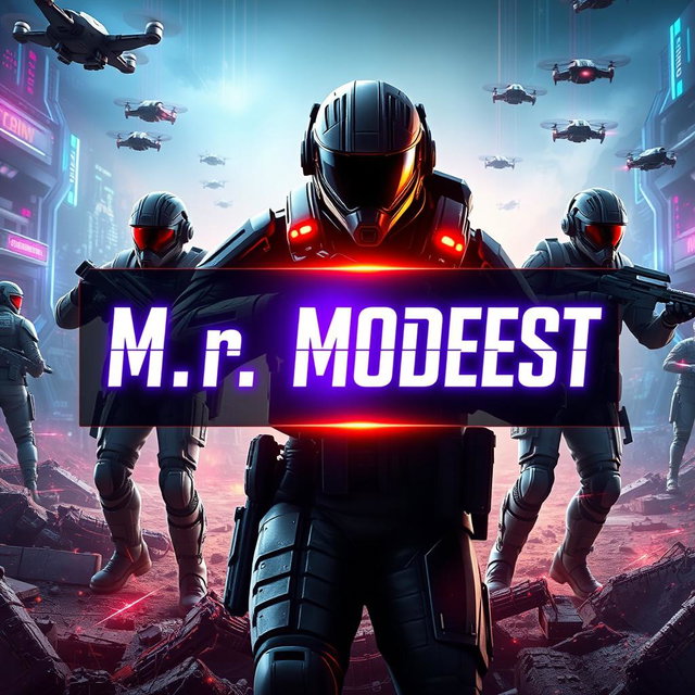 An eye-catching profile banner for a Call of Duty Mobile streaming channel, featuring high-quality graphics with a science fiction theme