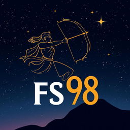 A creatively designed artwork featuring the zodiac sign Sagittarius, represented by the archer, in a constellation style