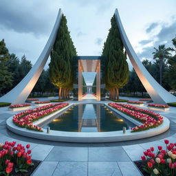 The Martyrs' Memorial featuring a design that embodies the concepts of patriotism, bravery, sacrifice, and selflessness