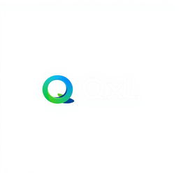A modern and sleek logo design for a fictional company named 'Qxl'