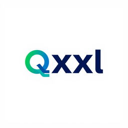 A modern and sleek logo design for a fictional company named 'Qxl'