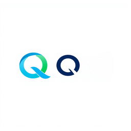 A modern and sleek logo design for a fictional company named 'Qxl'