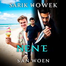 A dramatic book cover featuring a man standing in the center