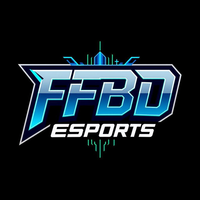 A sleek and modern esports logo design featuring the abbreviation 'FFBD'