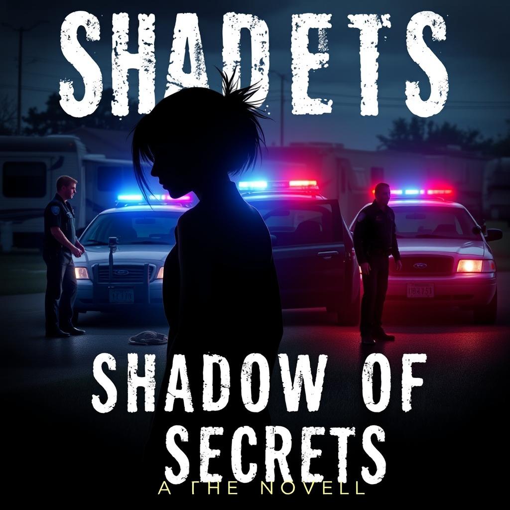 A book cover for the novel titled 'Shadow of Secrets'