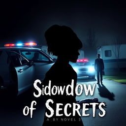 A book cover for the novel titled 'Shadow of Secrets'