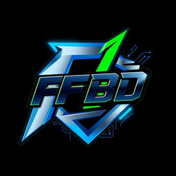 A sleek and modern esports logo design featuring the abbreviation 'FFBD'