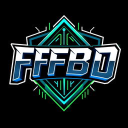 A sleek and modern esports logo design featuring the abbreviation 'FFBD'