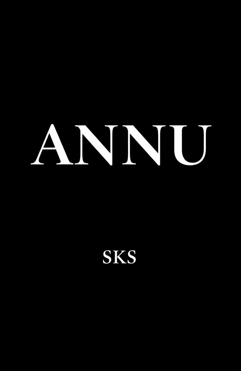 A minimalist book cover design for a poetry collection titled 'ANNU' by author [SKS]