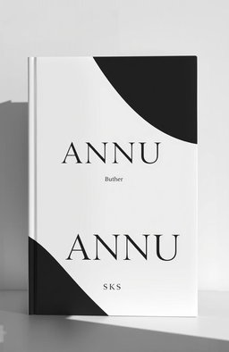A minimalist book cover design for a poetry collection titled 'ANNU' by author [SKS]