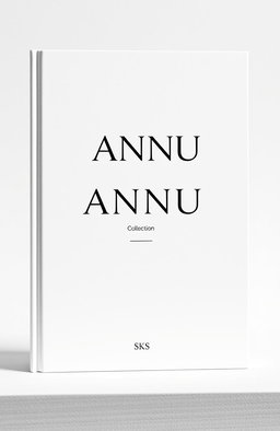 A minimalist book cover design for a poetry collection titled 'ANNU' by author [SKS]