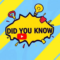A vibrant "DID YOU KNOW" logo designed for YouTube content, featuring bold typography with a modern style