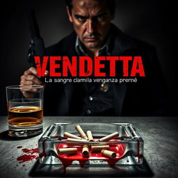 A gritty, dramatic scene inspired by a crime noir theme featuring a detective