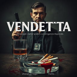 A gritty, dramatic scene inspired by a crime noir theme featuring a detective