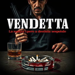 A gritty, dramatic scene inspired by a crime noir theme featuring a detective