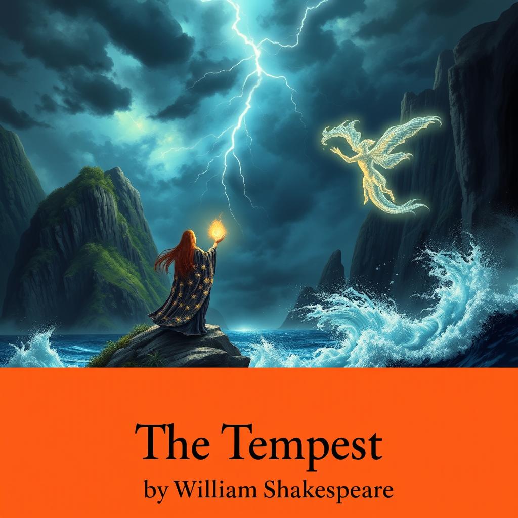 A magical and dramatic scene inspired by Shakespeare's "The Tempest"