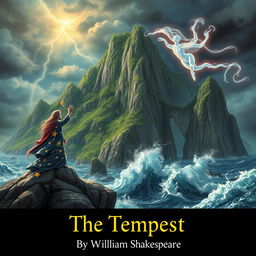 A magical and dramatic scene inspired by Shakespeare's "The Tempest"