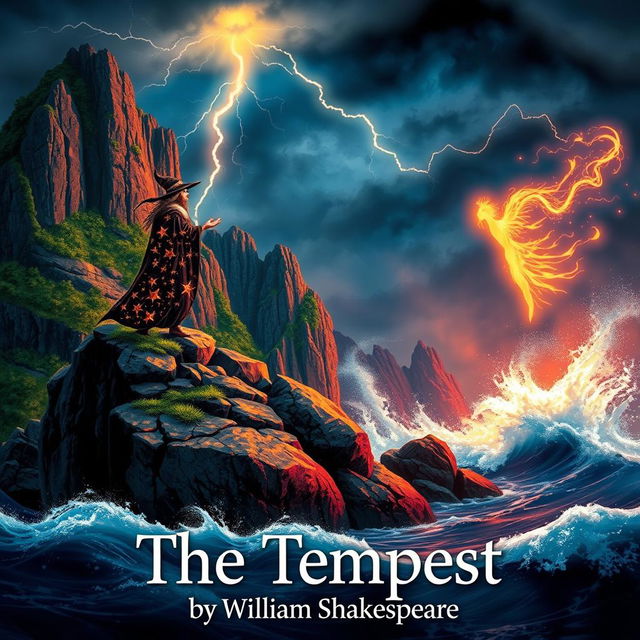 A magical and dramatic scene inspired by Shakespeare's "The Tempest"