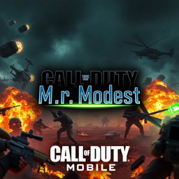 An imaginative and dynamic channel art design for Call of Duty Mobile