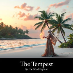 A serene and enchanting scene inspired by "The Tempest" by William Shakespeare