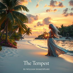 A serene and enchanting scene inspired by "The Tempest" by William Shakespeare
