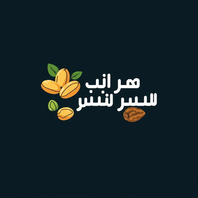 Design a logo featuring the text "آجیل و خشکبار سی سی" prominently displayed
