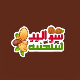 Design a logo featuring the text "آجیل و خشکبار سی سی" prominently displayed