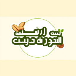 Design a logo featuring the text "آجیل و خشکبار سی سی" prominently displayed