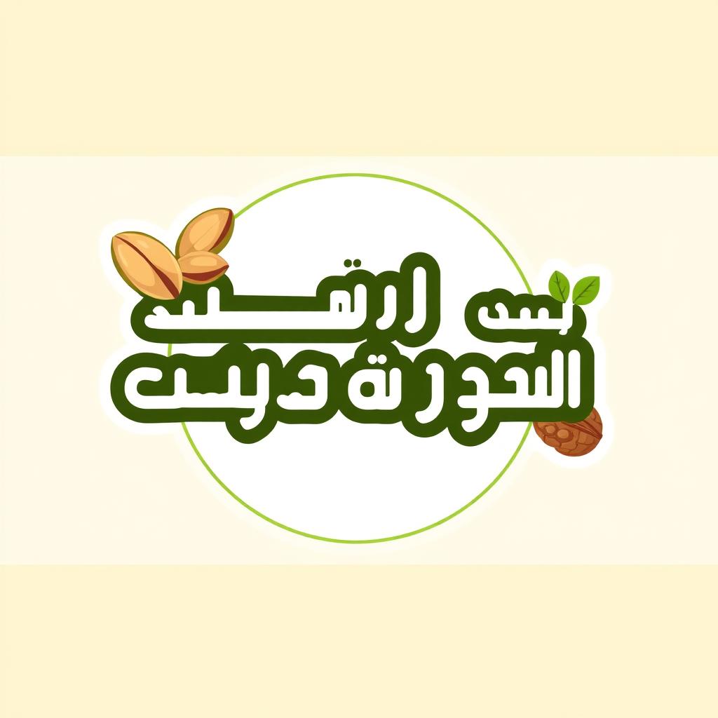Design a logo featuring the text "آجیل و خشکبار سی سی" prominently displayed