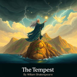 A magical and harmonious illustration inspired by "The Tempest" by William Shakespeare