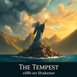 A magical and harmonious illustration inspired by "The Tempest" by William Shakespeare