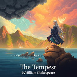 A magical and harmonious illustration inspired by "The Tempest" by William Shakespeare