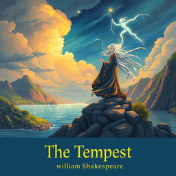 A magical and harmonious illustration inspired by "The Tempest" by William Shakespeare