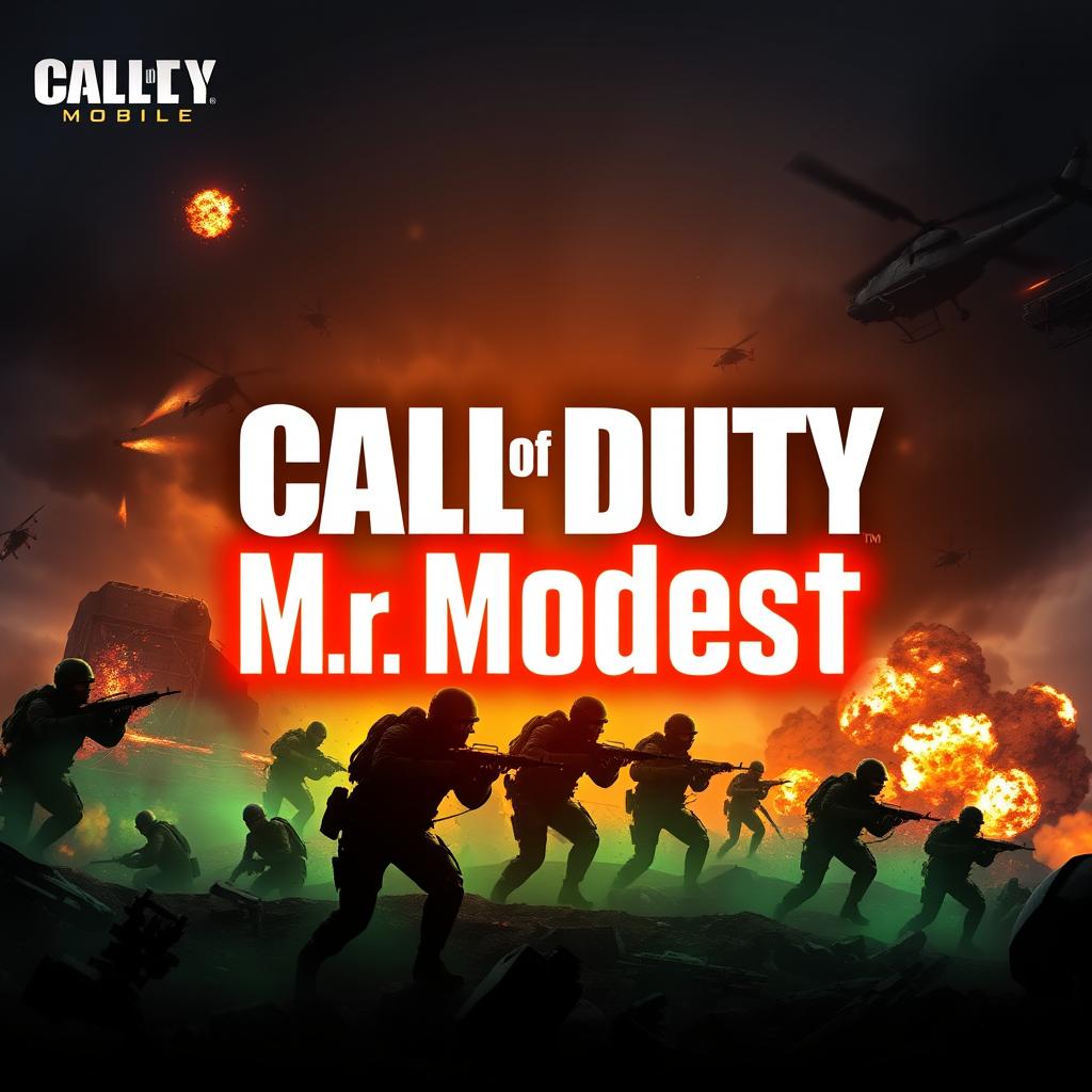 A vibrant and engaging channel art design for Call of Duty Mobile, sized specifically at 2200x245 pixels