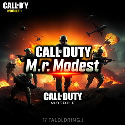 A vibrant and engaging channel art design for Call of Duty Mobile, sized specifically at 2200x245 pixels