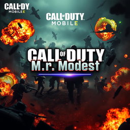 A striking channel art design for Call of Duty Mobile, specifically sized at 2200x245 pixels