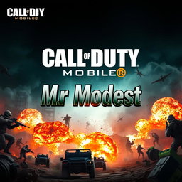 A striking channel art design for Call of Duty Mobile, specifically sized at 2200x245 pixels