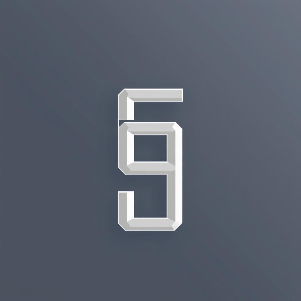 A short, stylish design featuring a prominent number in a modern, bold font