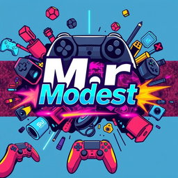 An eye-catching channel art design featuring the text 'M