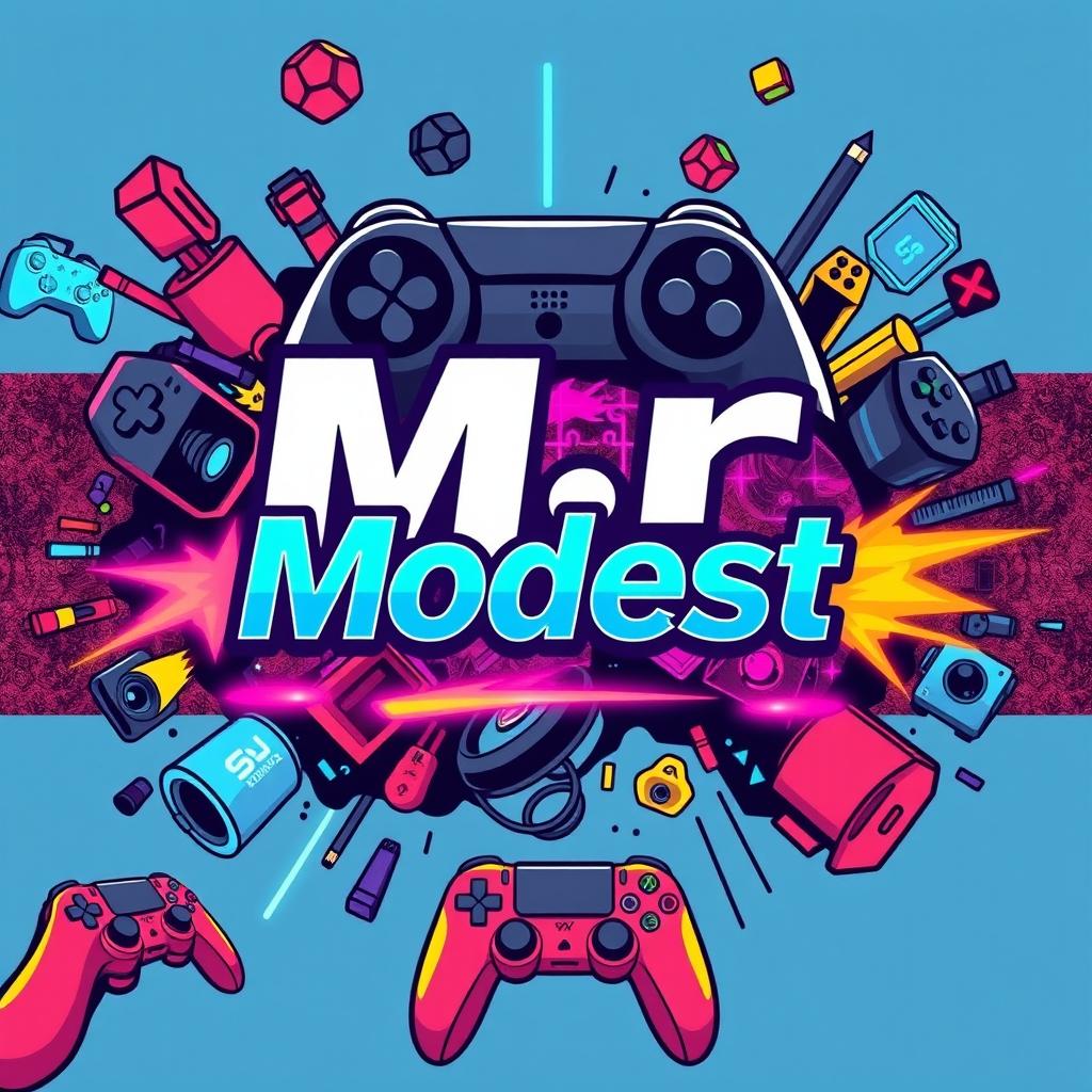 An eye-catching channel art design featuring the text 'M