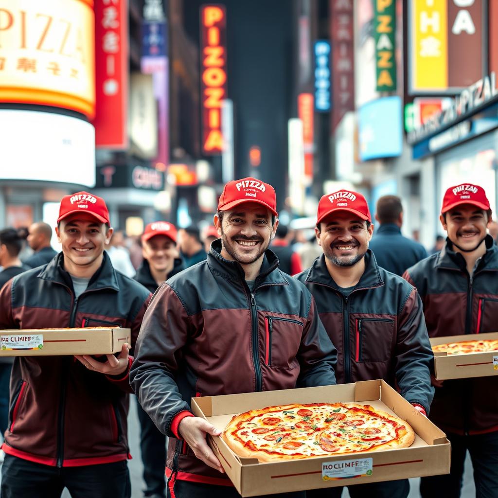 Meet the Team: Cheerful Pizza Delivery Heroes!
