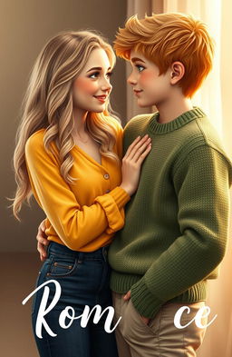 A romantic scene between a girl and a boy