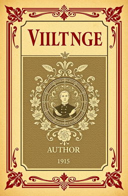 A vintage classic book cover design, featuring an ornate border and a textured background