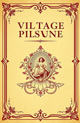 A vintage classic book cover design, featuring an ornate border and a textured background